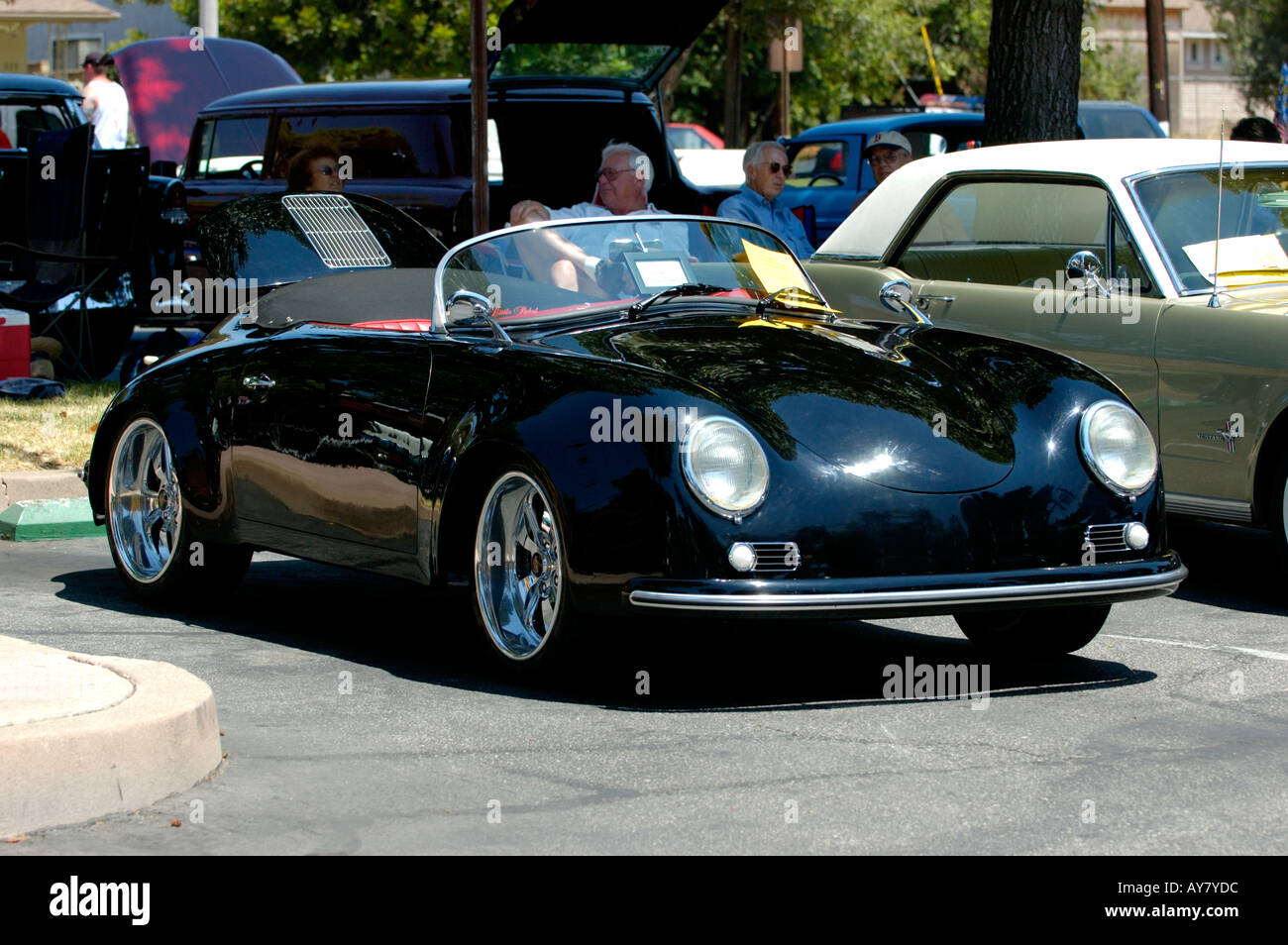 Porsche 356 Speedster black convertible Stock Photo Alamy