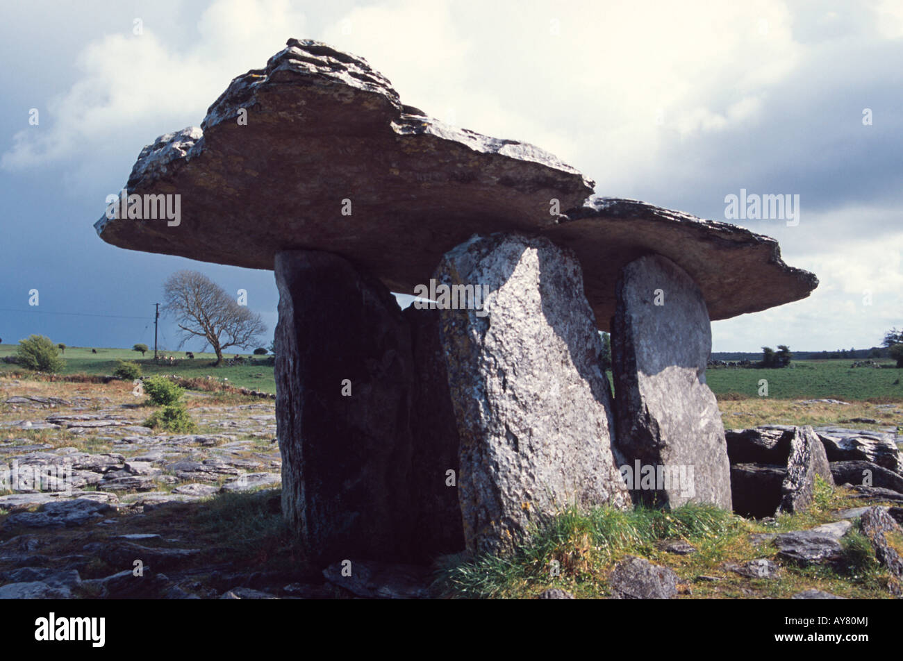 Poulnabrone Dolmen (Poll na mBrón in Irish meaning "hole of sorrows