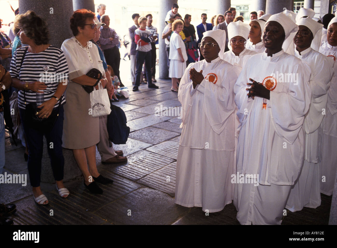 Black British church goers, take their service to Covent Garden London