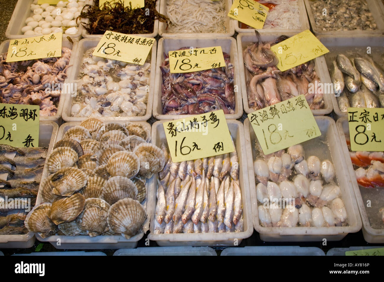 Seafood Market Display Shanghai China Stock Photo - Alamy