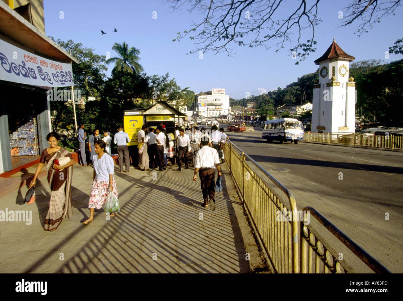 Sri Lanka Kandy Clock Tower on Dalada Viyada Stock Photo Alamy