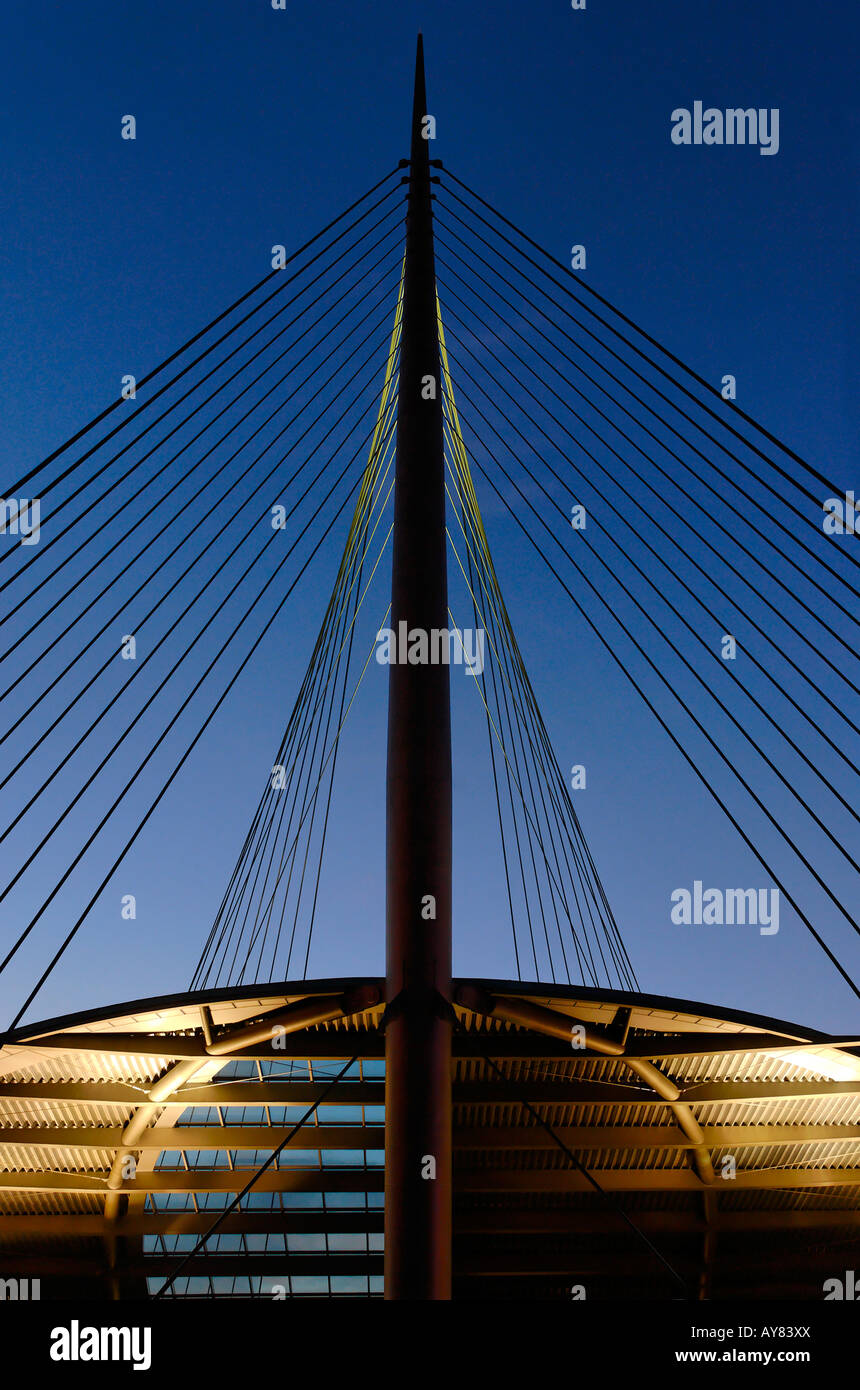 Canopy Suspension system at Central Park Gateway Manchester UK. Architects Aukett, Fitzroy Robinson. Stock Photo