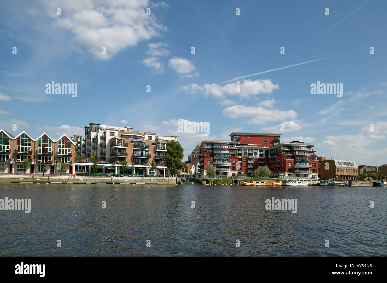 New riverside housing, Kingston Upon Thames, Surrey Stock Photo Alamy