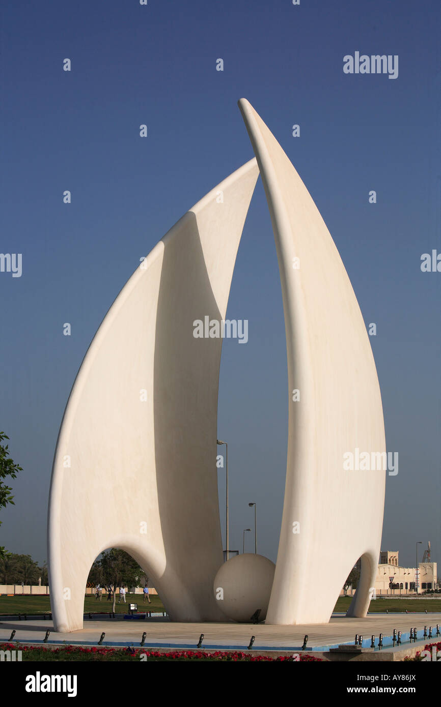Bahrain Manama Sail Monument Stock Photo Alamy