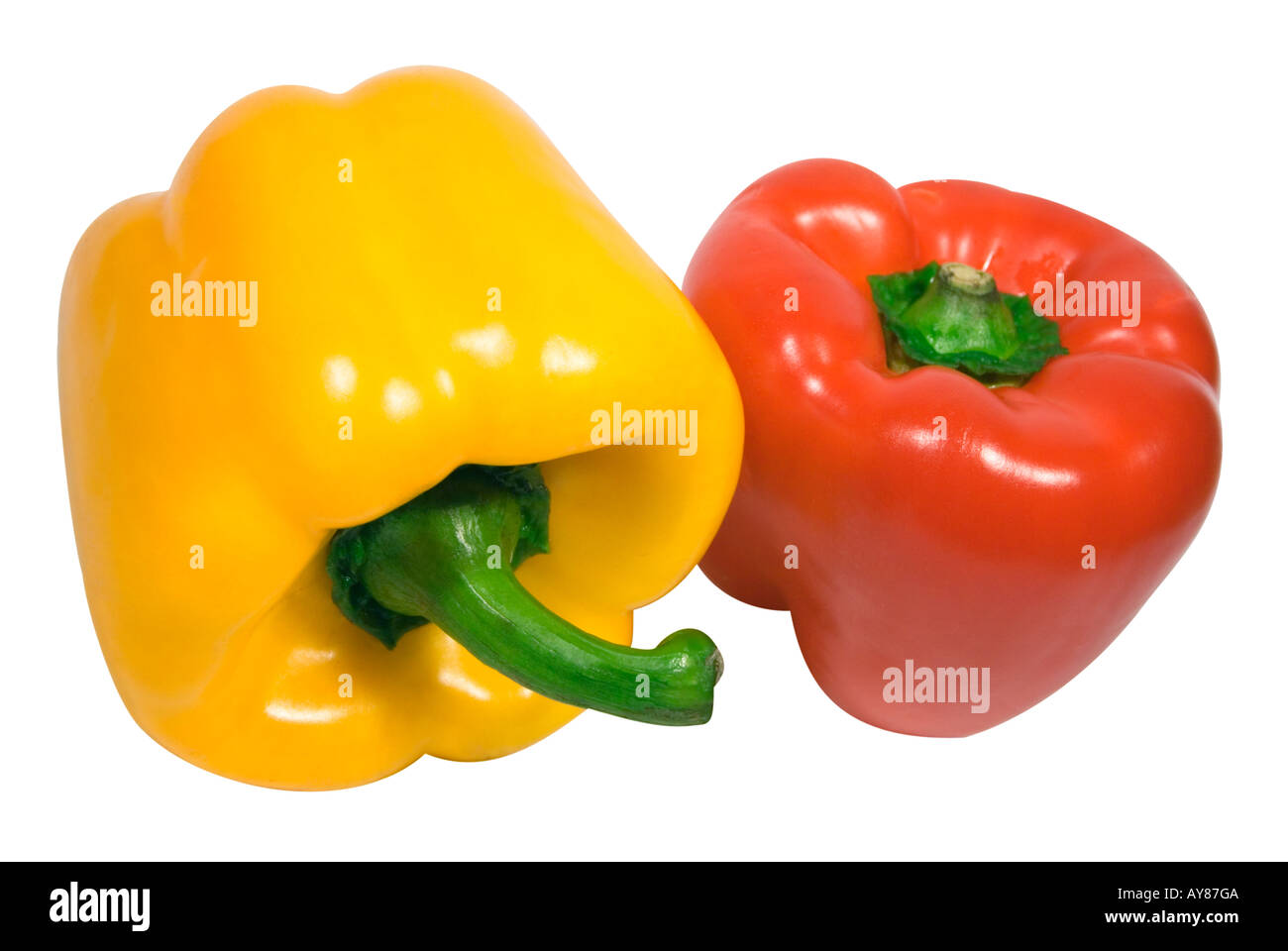 Red and Yellow Pepper Stock Photo Alamy