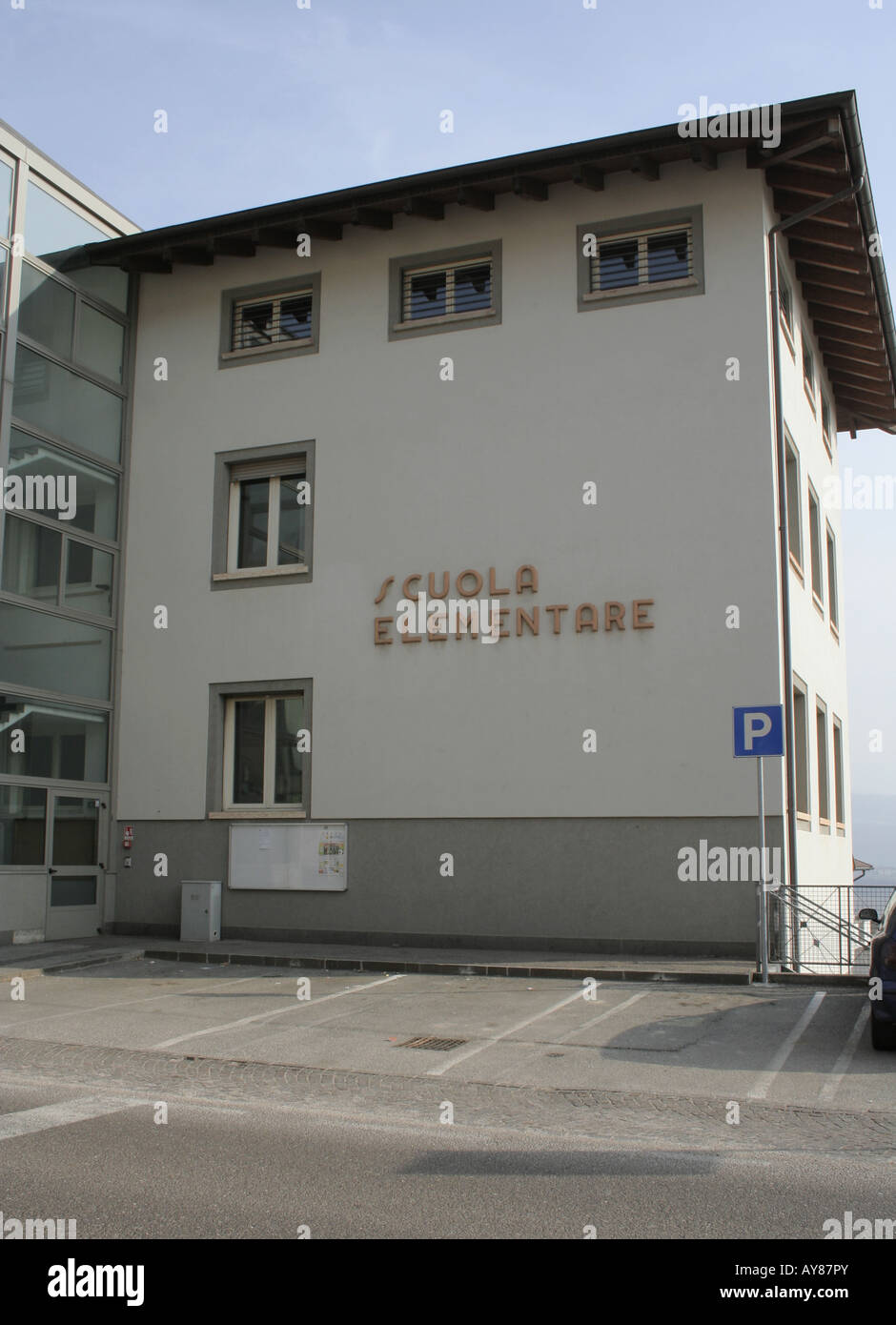 Elementary School, Revo Italy, Trentino Alto Adige Stock Photo