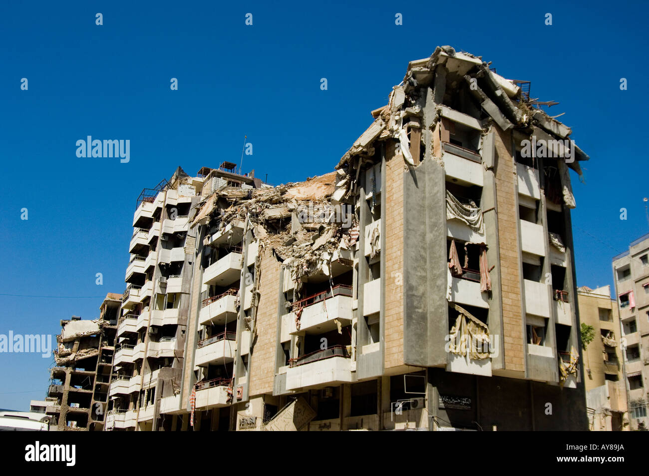 Devastated Building Building Destroyed Lebanese Civil War High Resolution Stock Photography ...