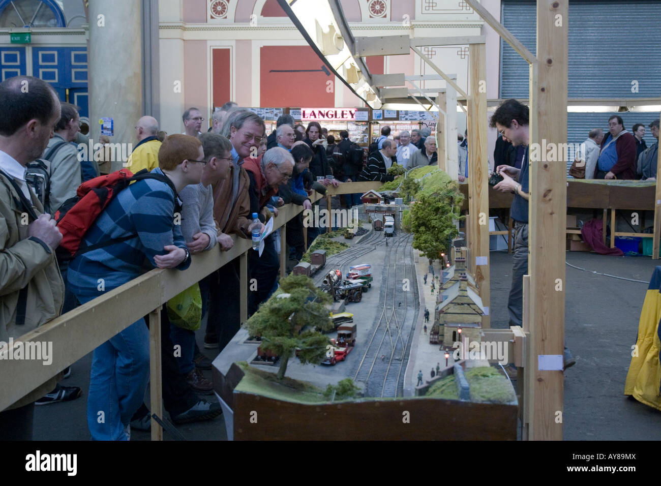 Model Railway Layout at Alexandra Palace Model Railway Exhibition Stock