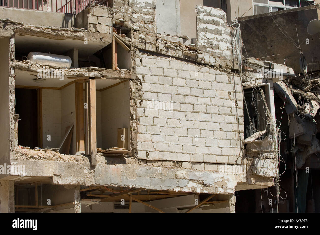 devastated building Stock Photo