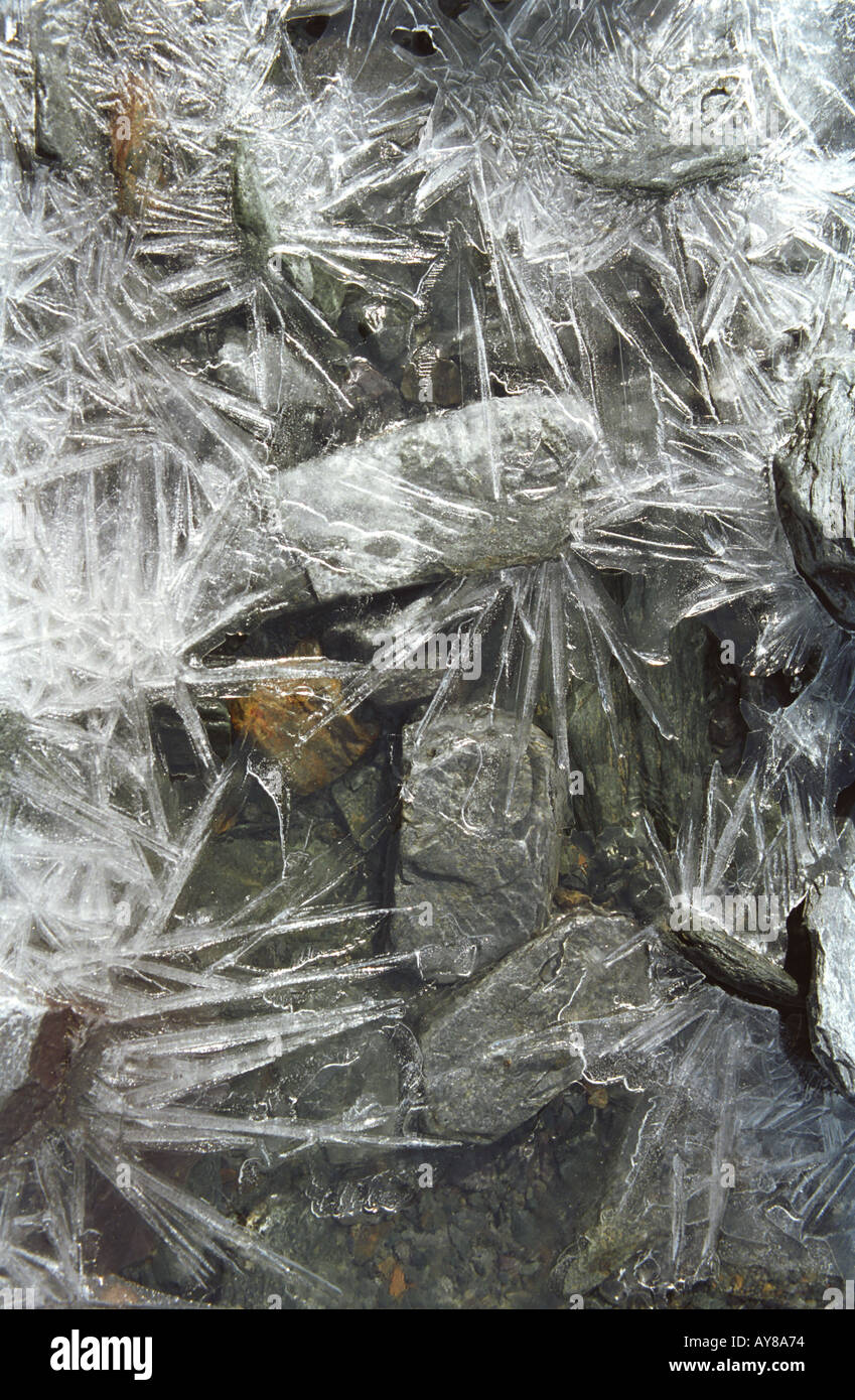 Brook Using Ice Brook covered ice altai hi-res stock photography and images - Alamy