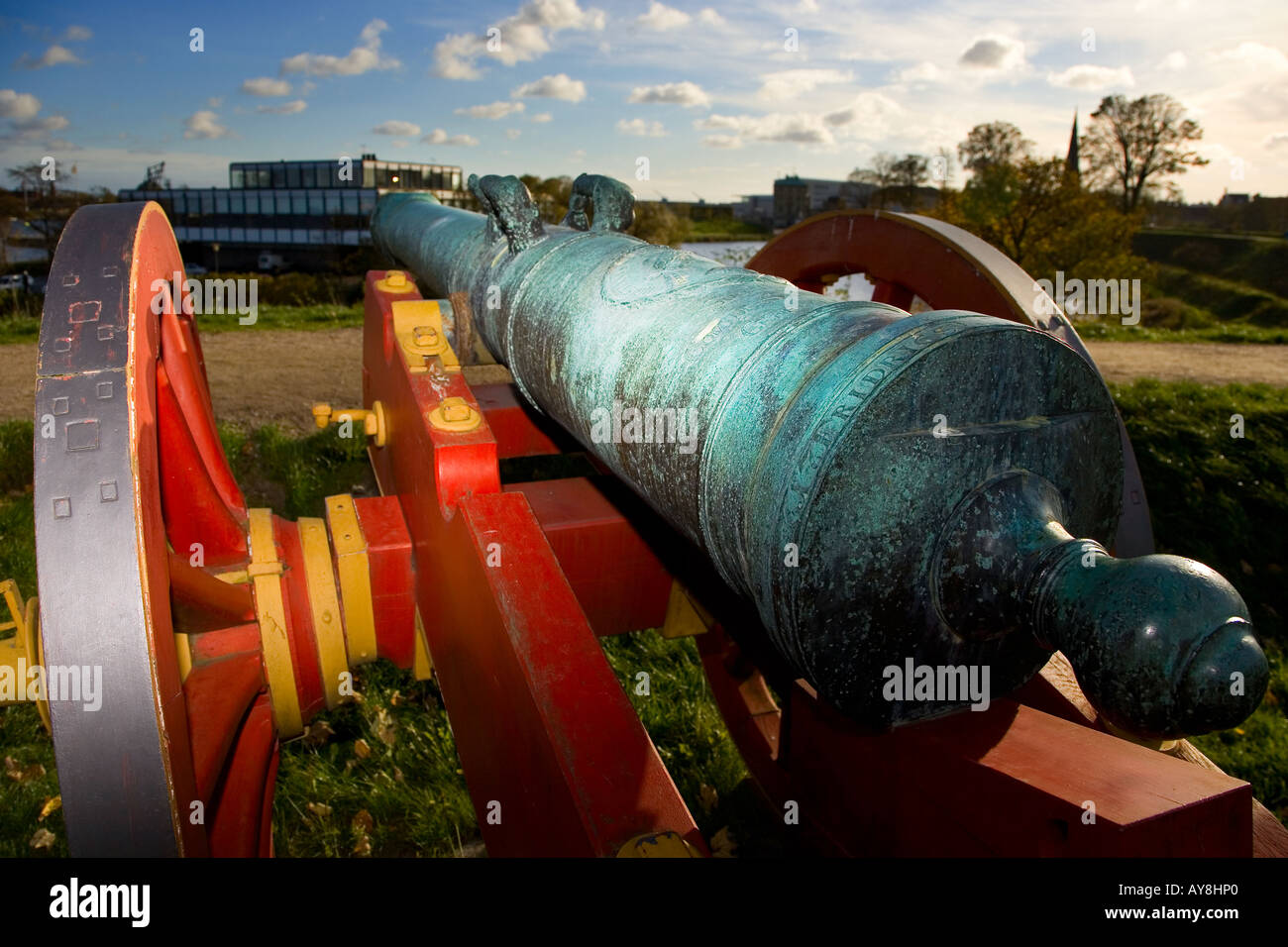 Old cannon at Kastellet Stock Photo