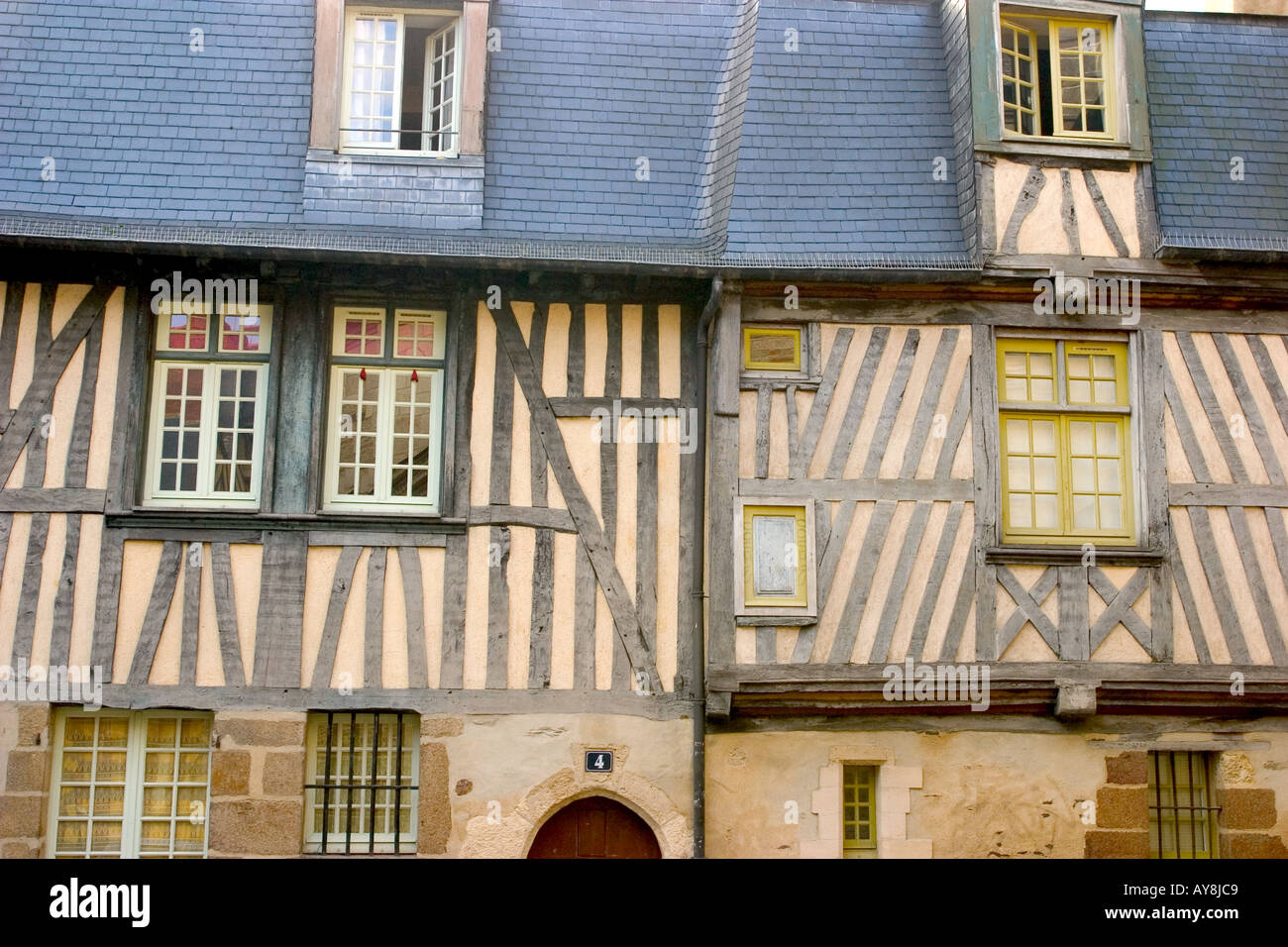 half timbering house in rennes brittany france Stock Photo Alamy