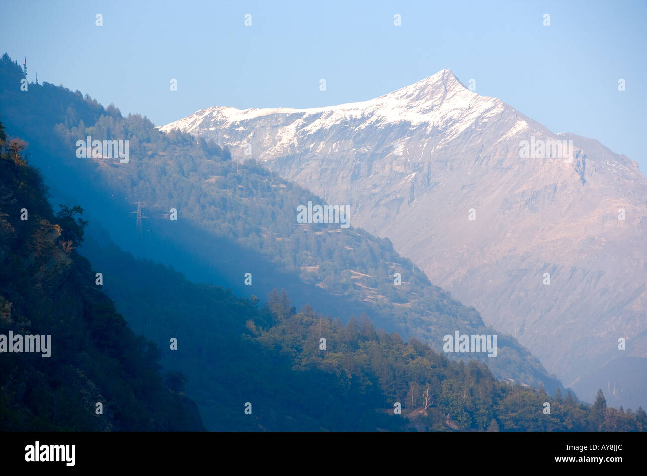 Mountains in the Susa valley Piemonte Italy Stock Photo