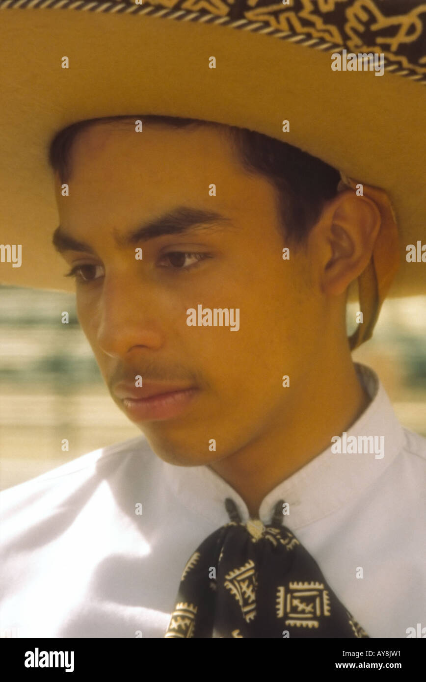 Hispanic culture is on display at the Lincoln County Cowboy Symposium, in Ruidoso Downs, New  Mexico. Stock Photo