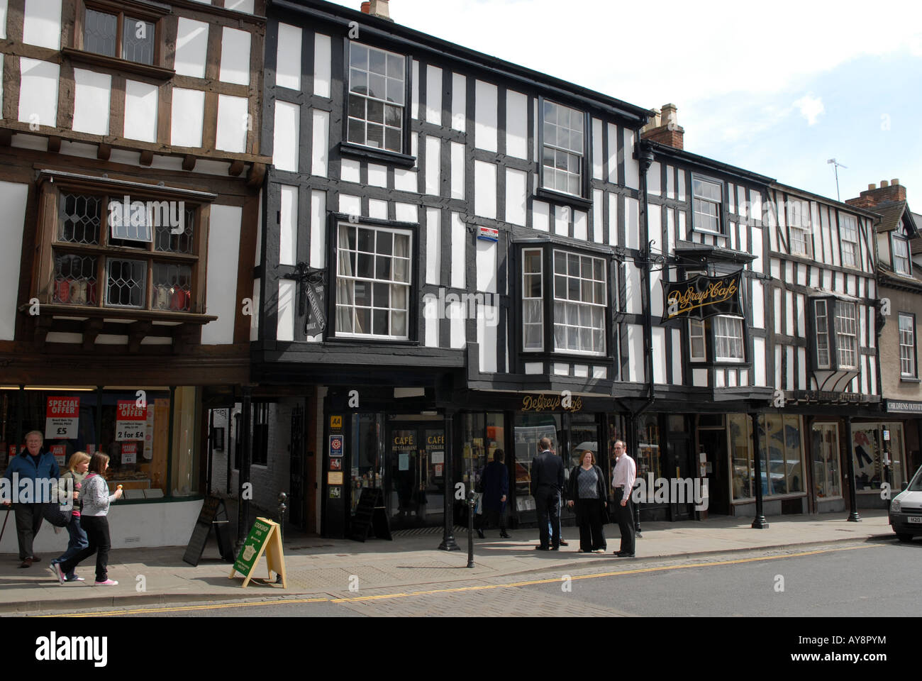 Broad Street at Ludlow in South Shropshire England Stock Photo