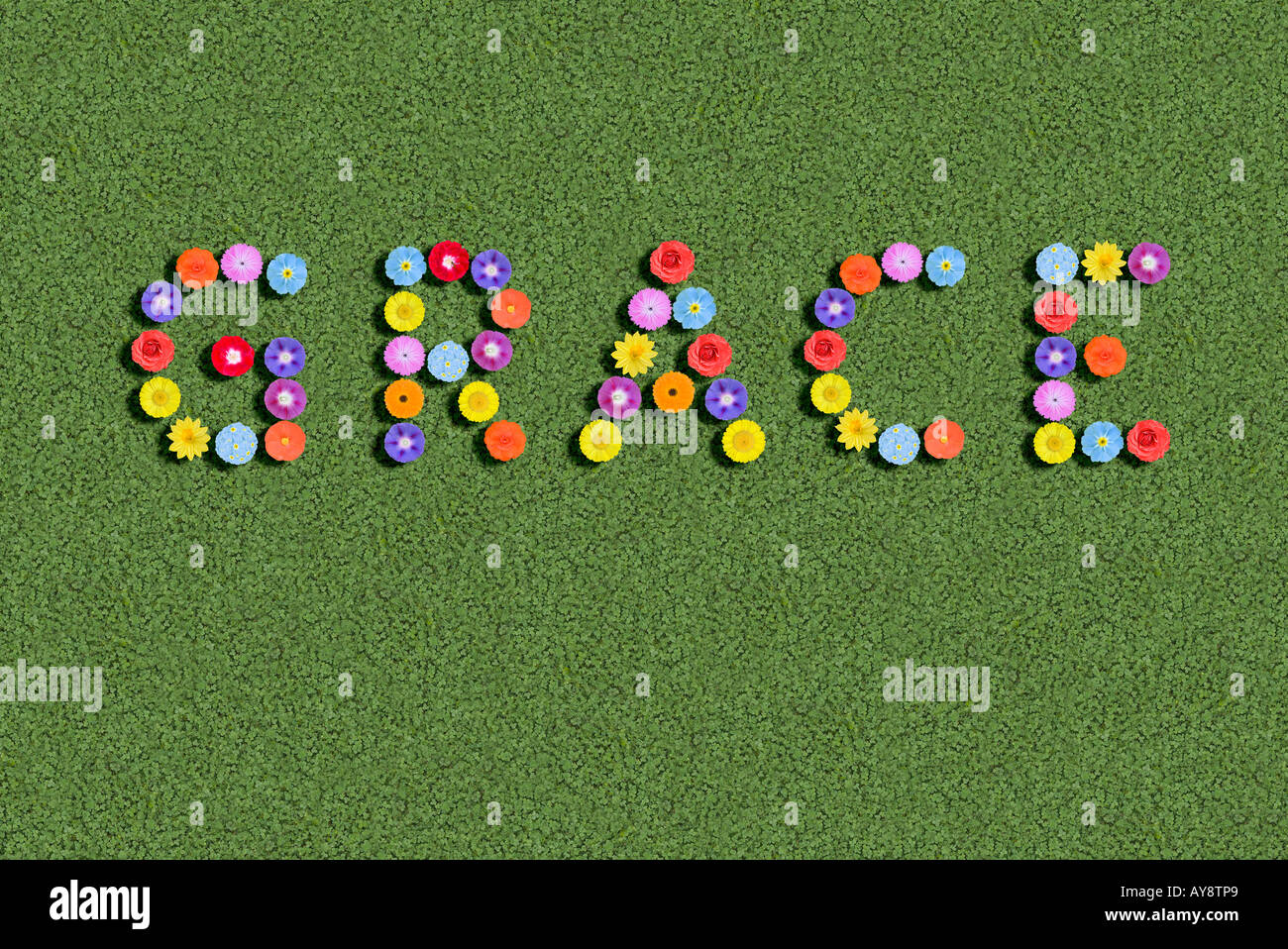 Grace spelled out Stock Photo Alamy