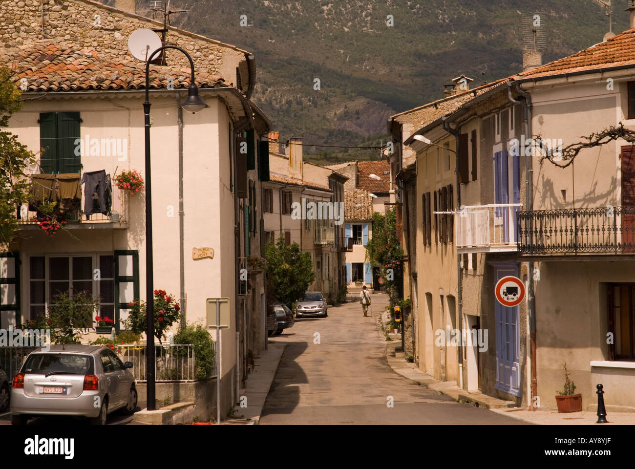 View of the French village of La Motte Chalancon, Provence, France