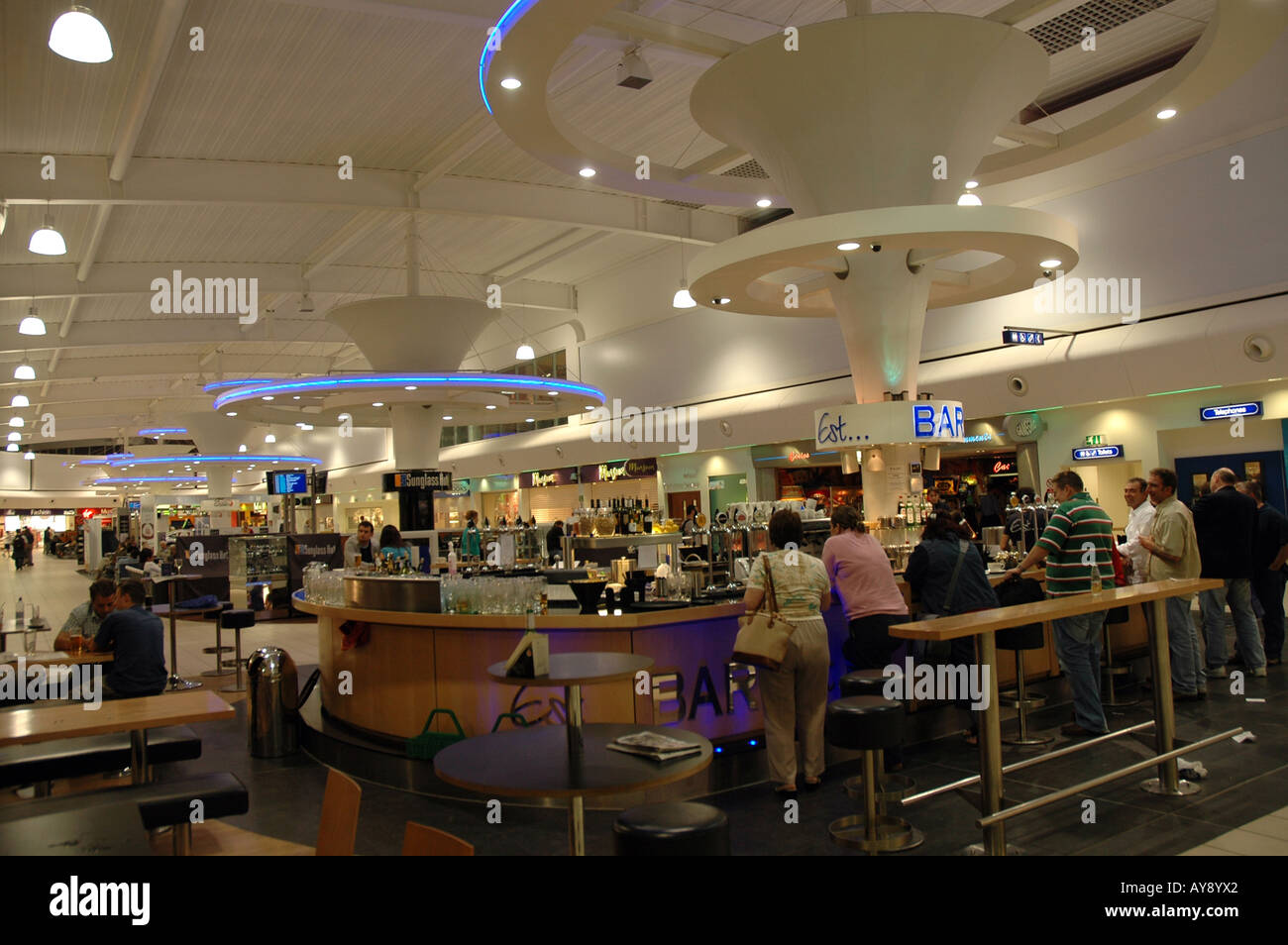 Luton airport departure lounge Stock Photo Alamy