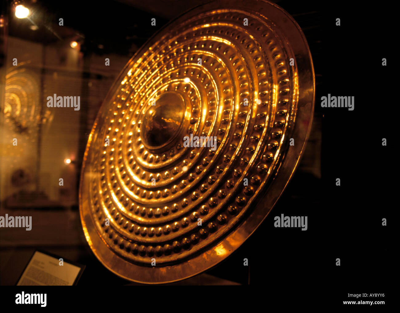 irish historical gold shield from the bronze age Stock Photo 9732341