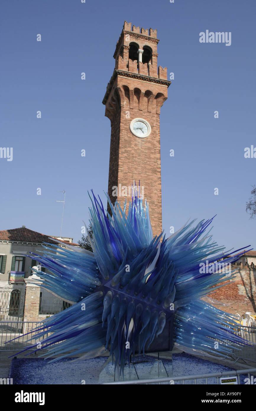 Clock Tower and Glass Art, Venice, Italy, Europe Stock Photo - Alamy