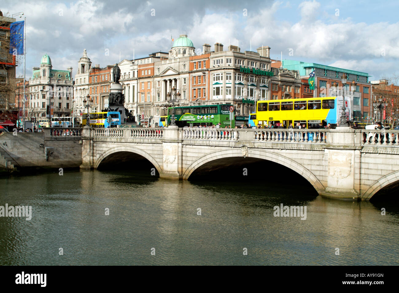 O Connell Bridge Spans the River Liffey Dublin Ireland Stock Photo - Alamy