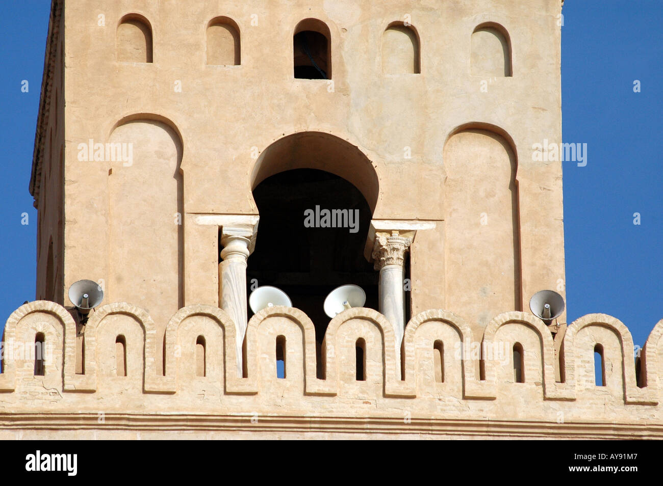 Sidi Okba Mosque also called Great Mosque, Kairouan in Tunisia Stock Photo