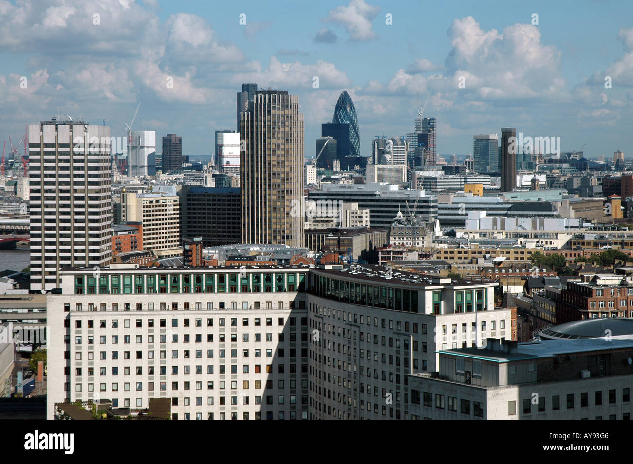 Panorama of London seen from London Eye observation wheel with London ...