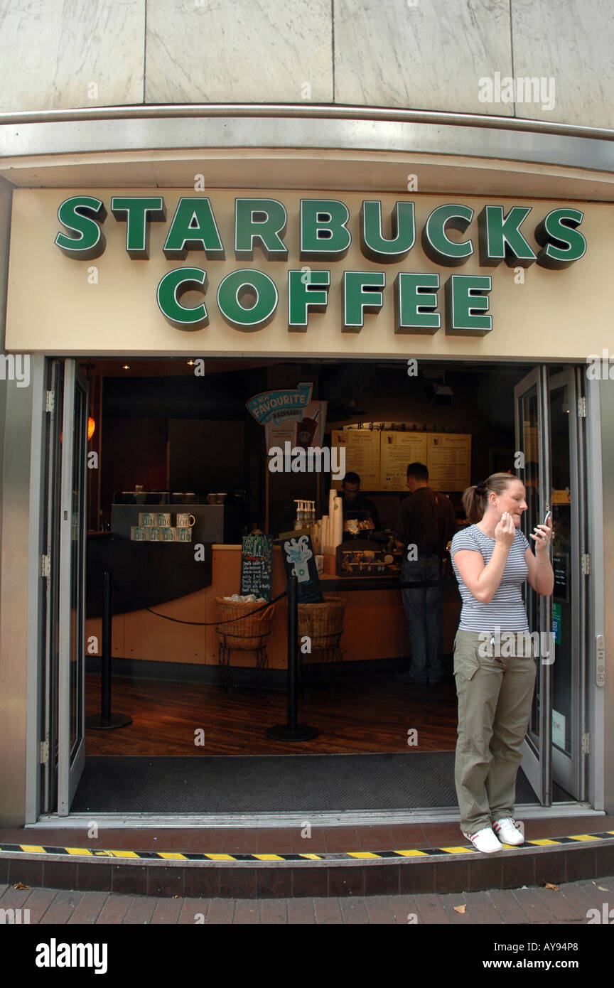 Starbucks coffee at Villiers Street, Westminster district in London, UK