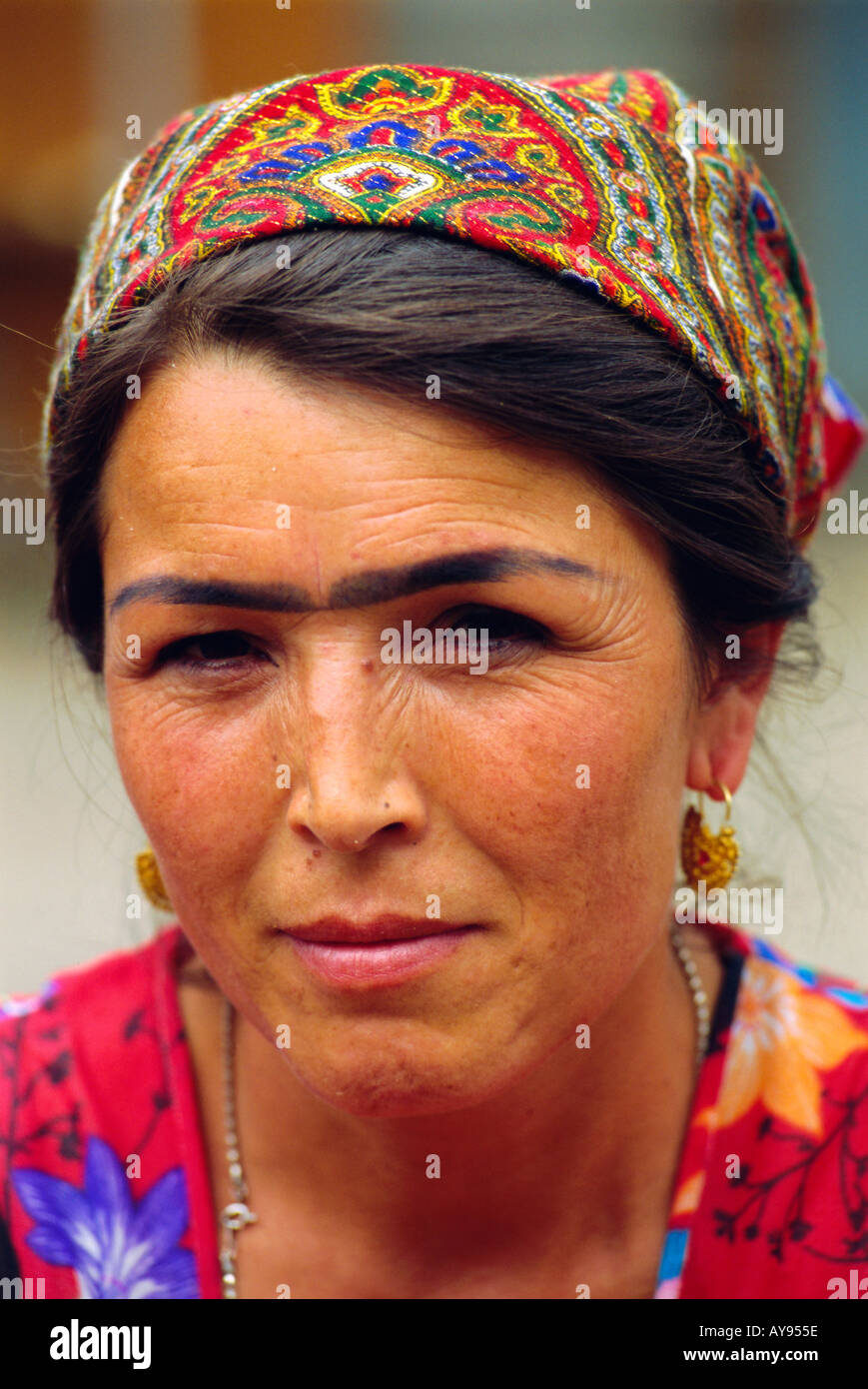 Uzbek woman Kyrgyzstan Central Asia Stock Photo - Alamy