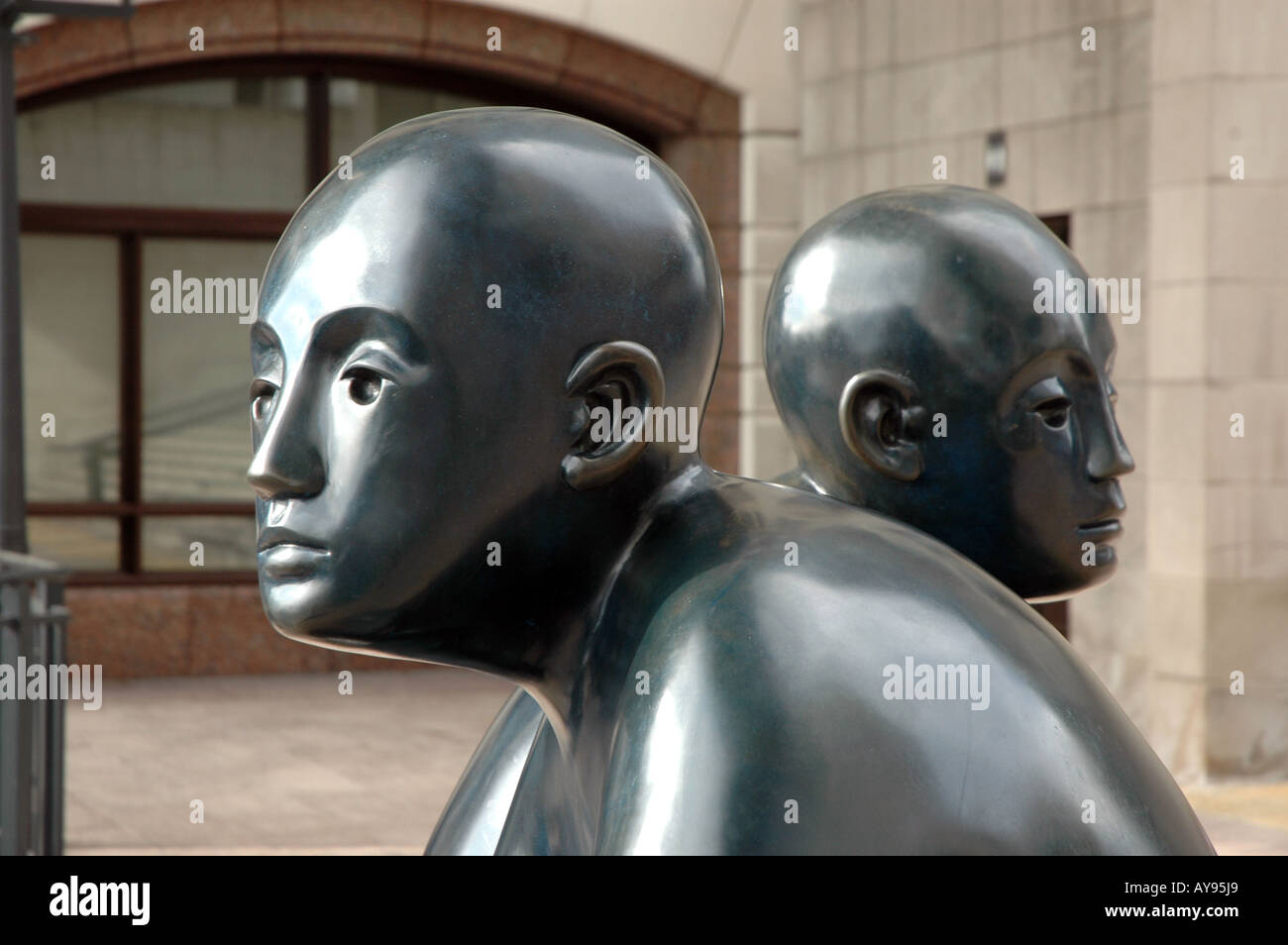 Statues in Canary Wharf Docklands in London Stock Photo - Alamy