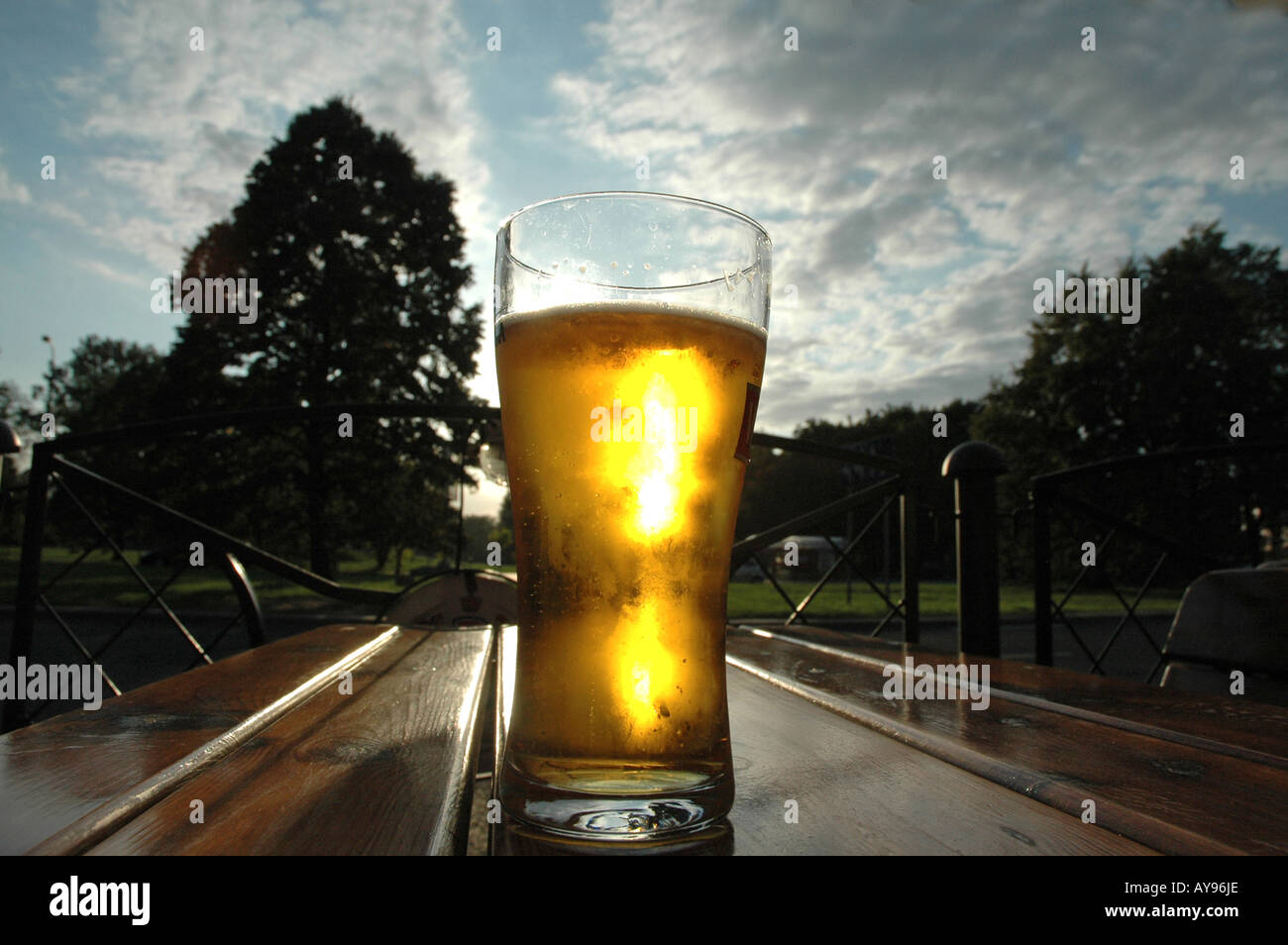 Beer glass with wooden stand hi-res stock photography and images - Alamy