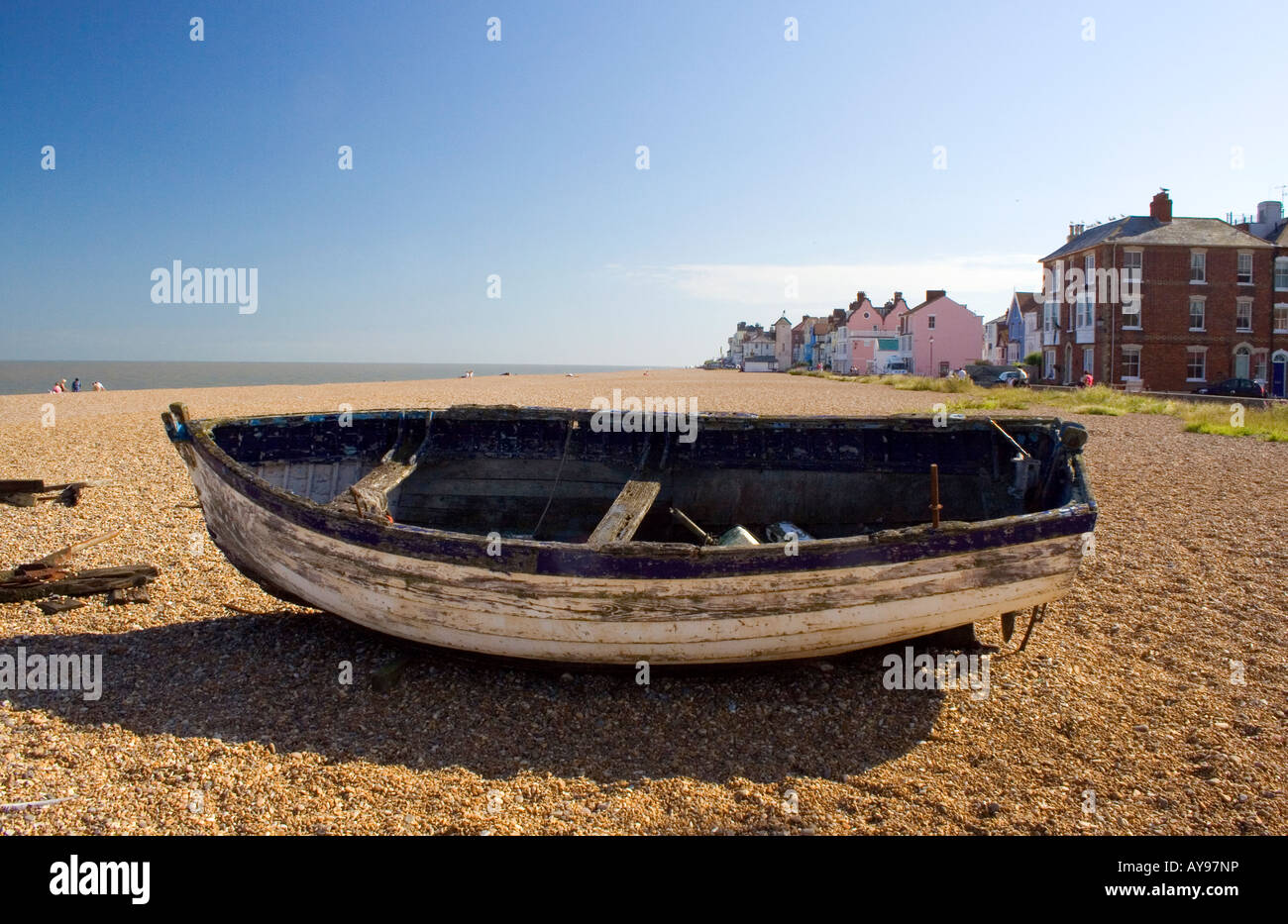 Wooden rowing boat on beach hi-res stock photography and images - Alamy