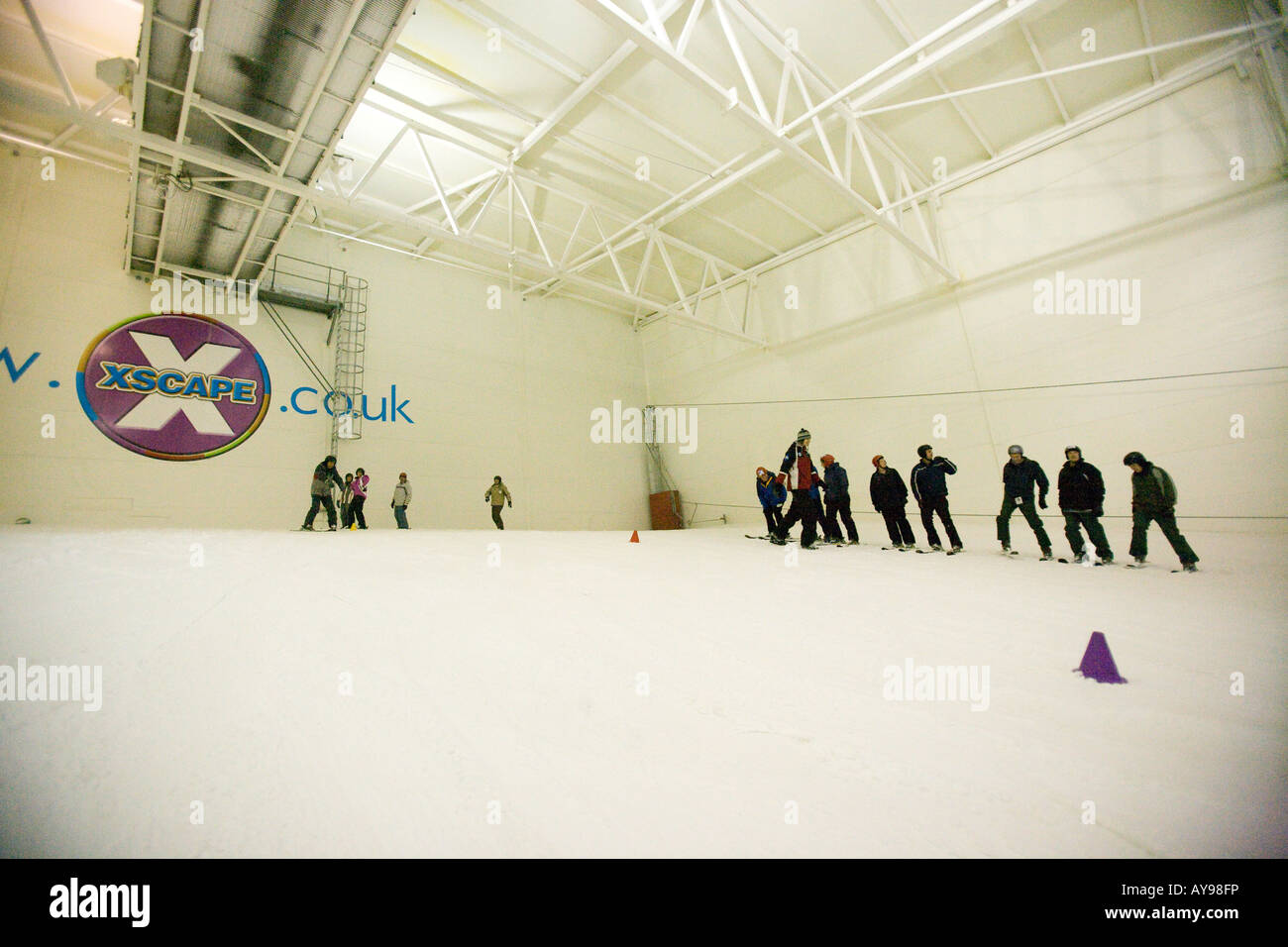 XSCAPE INDOOR SNOWBOARDING Stock Photo