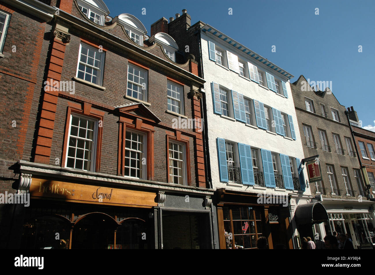 Heffer's music shop at Trinity Street in Cambridge, UK Stock Photo