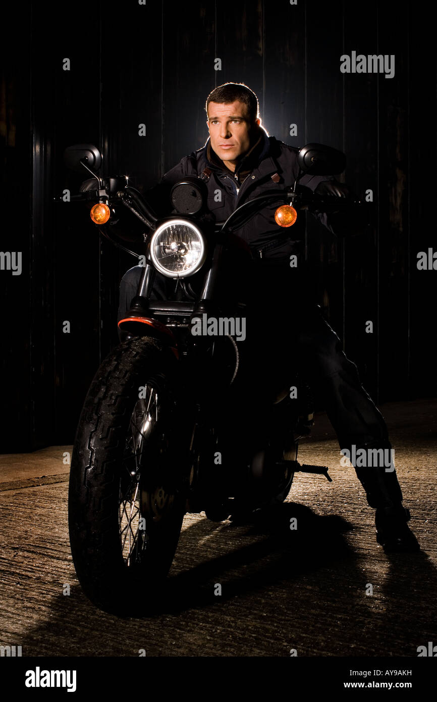 Man on harley davidson motorcycle hi-res stock photography and images ...
