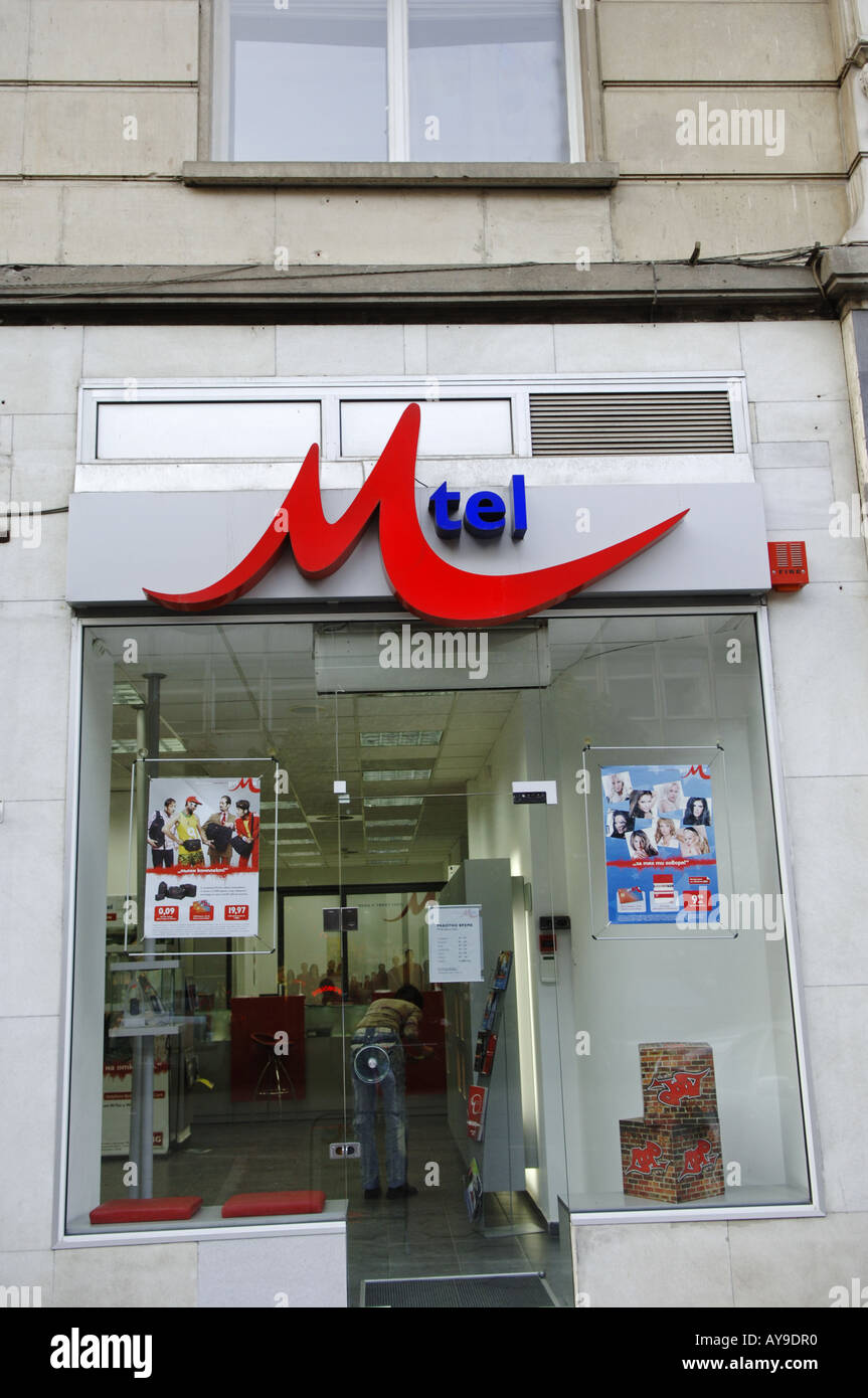 Sofia, Mtel, mobile phone shop Stock Photo