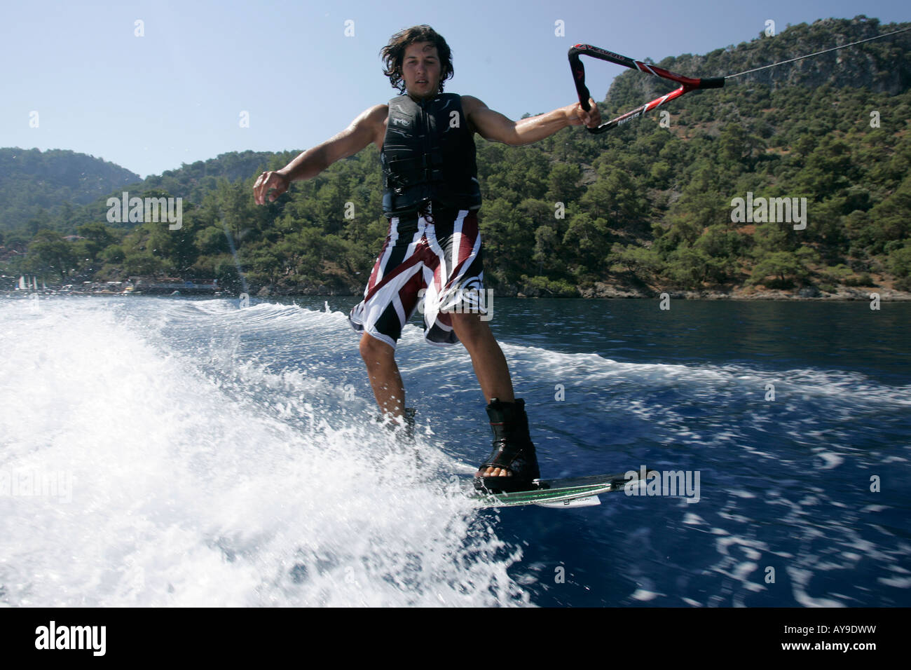Wakeboarding action, difficulty and balance, Turkey Stock Photo Alamy