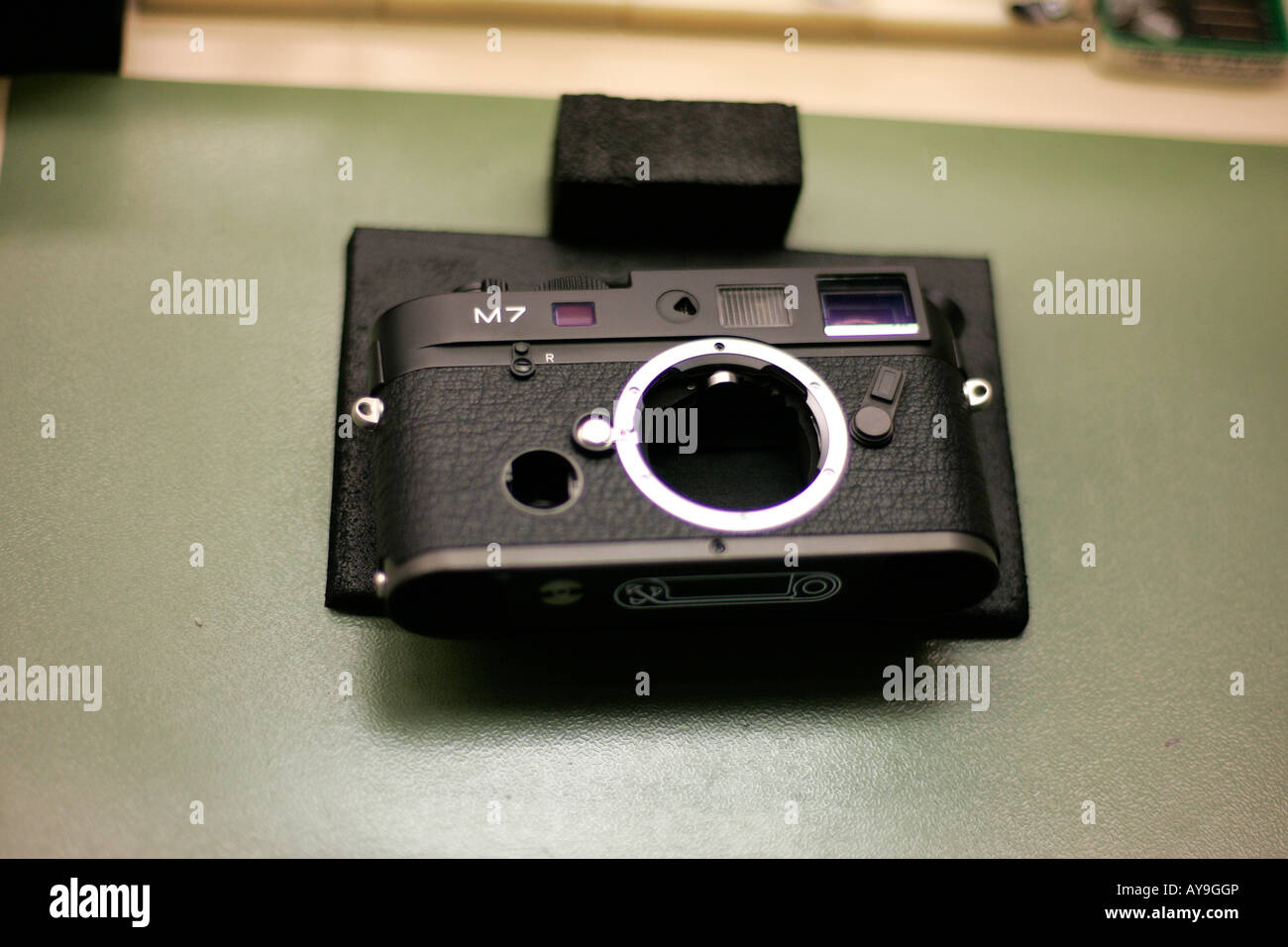 Camera casing in Leica factory, Frankfurt, Germany Stock Photo