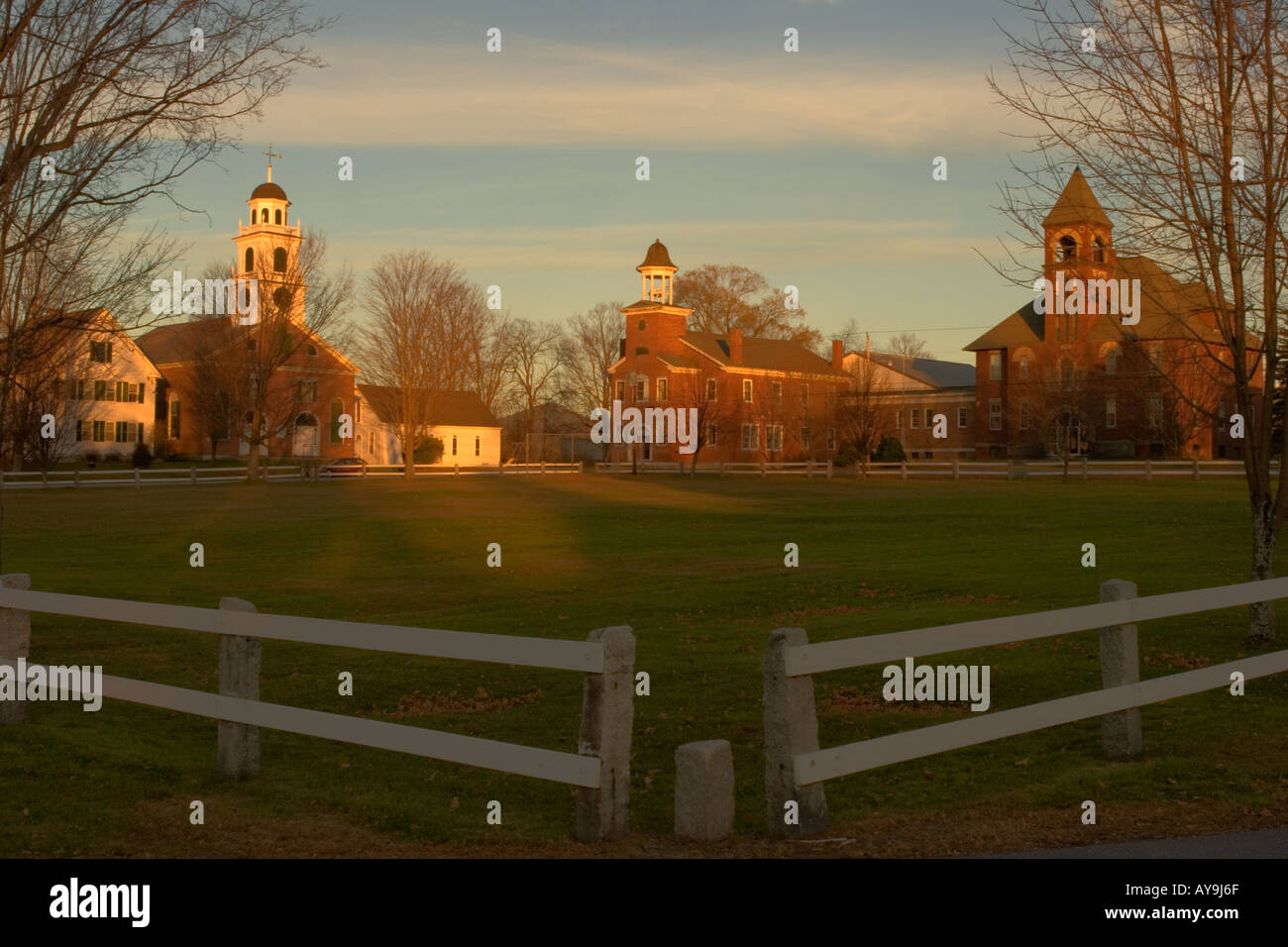 The town green in Haverhill, New Hampshire Stock Photo Alamy