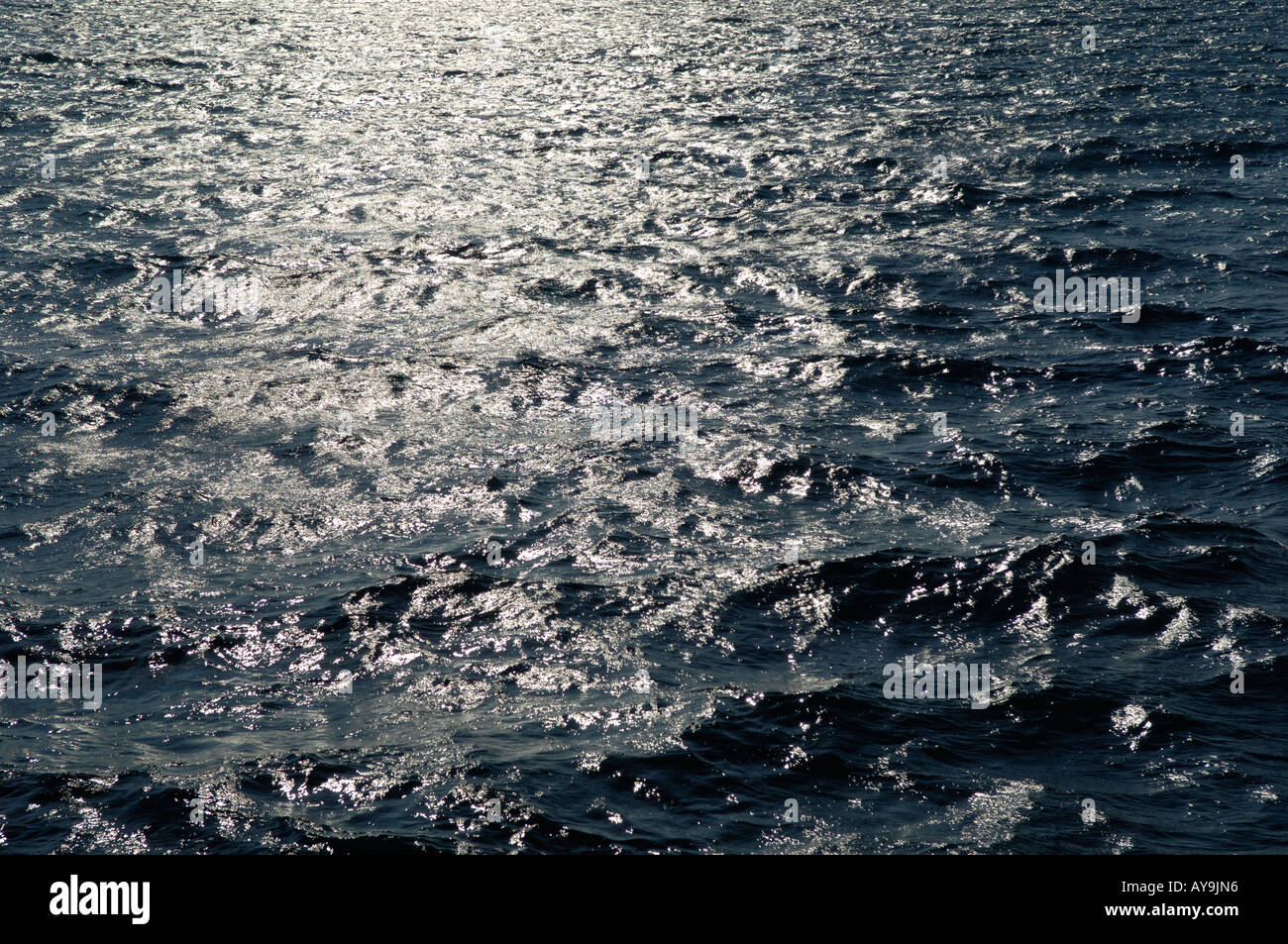 sun reflexion on the sea Stock Photo