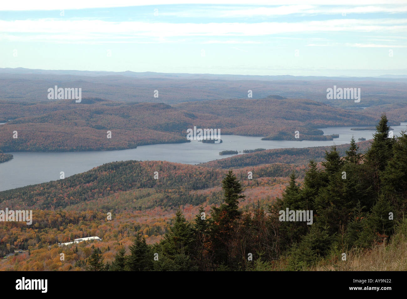 View of Lac Tremblant from mountain. Quebec, Canada Stock Photo Alamy