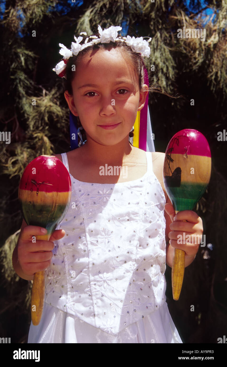 Unique blending of religions and cultures during fiesta, at Saint