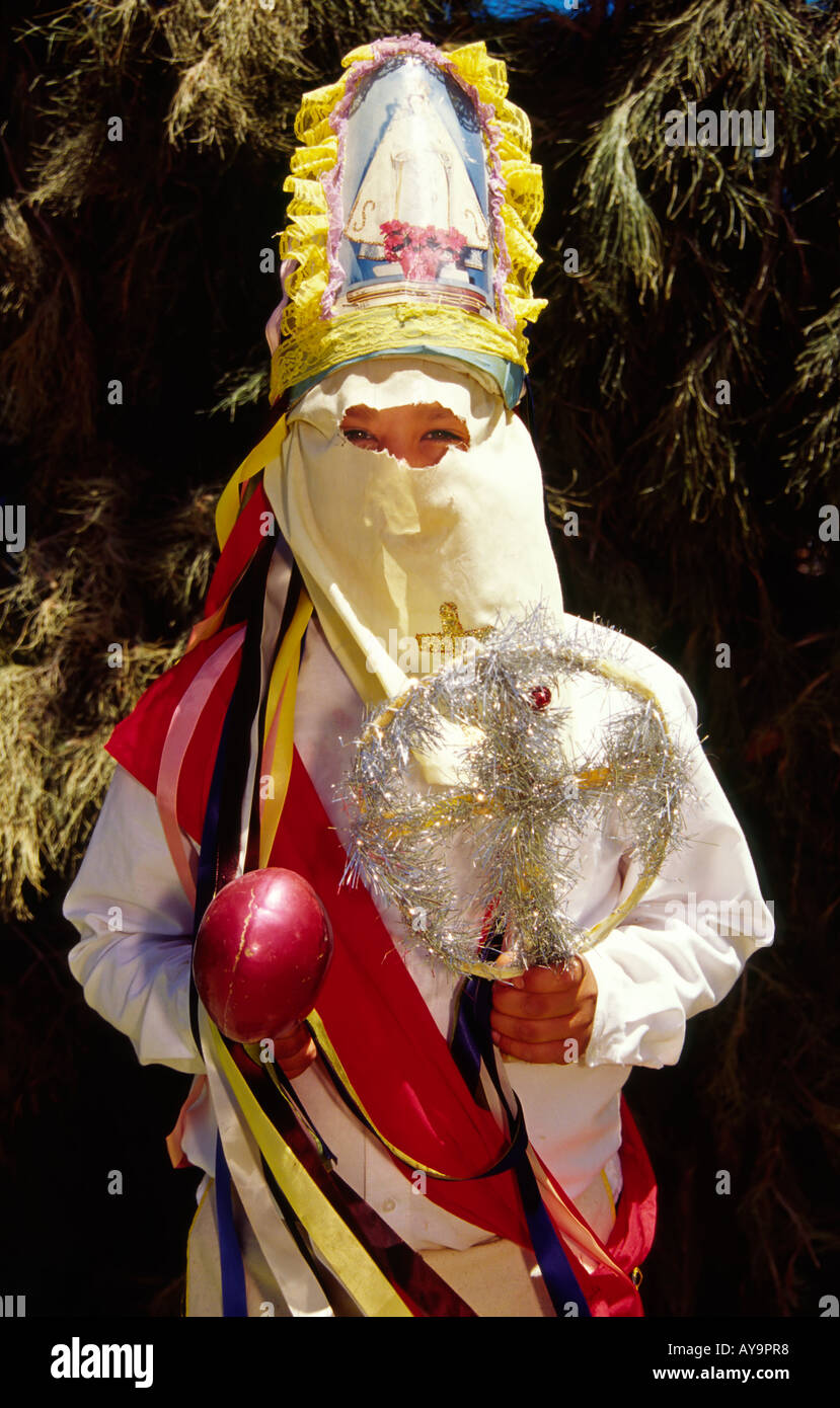 Unique blending of religions and cultures during fiesta, at Saint
