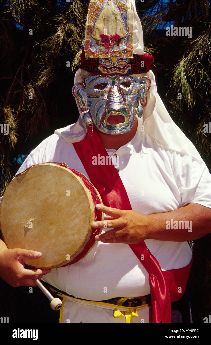 Unique blending of religions and cultures during fiesta, at Saint