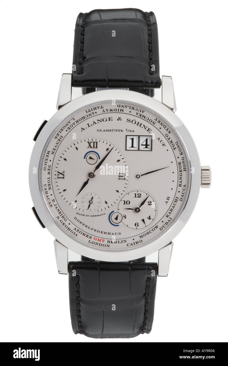 A Lange Sohne International German wristwatch Stock Photo