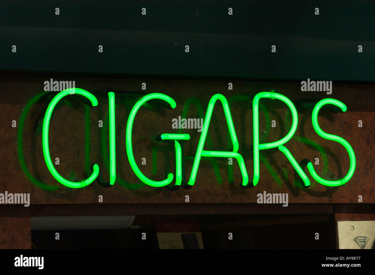 neon cigar sign Stock Photo - Alamy