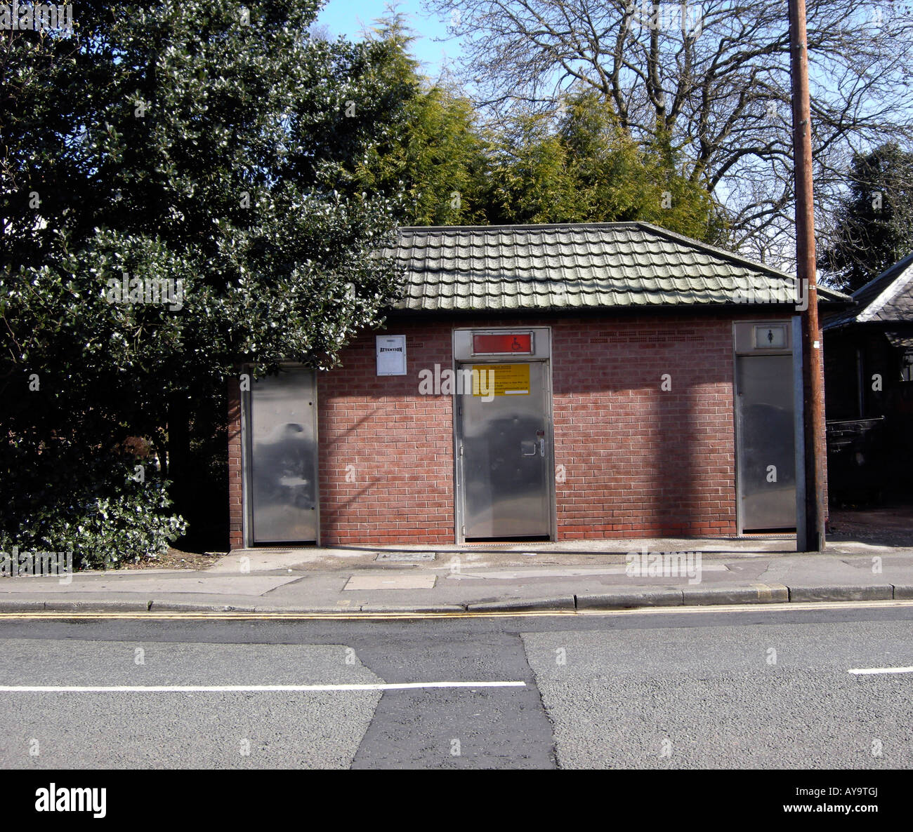 Public Toilets closed on a Sunday Stock Photo Alamy