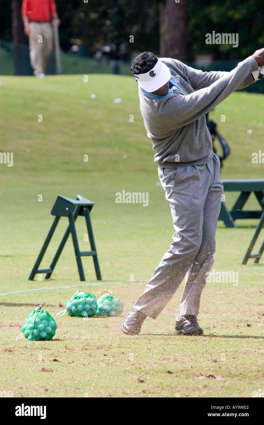 Vijay Singh On The Driving Range Stock Photo 5563649 Alamy