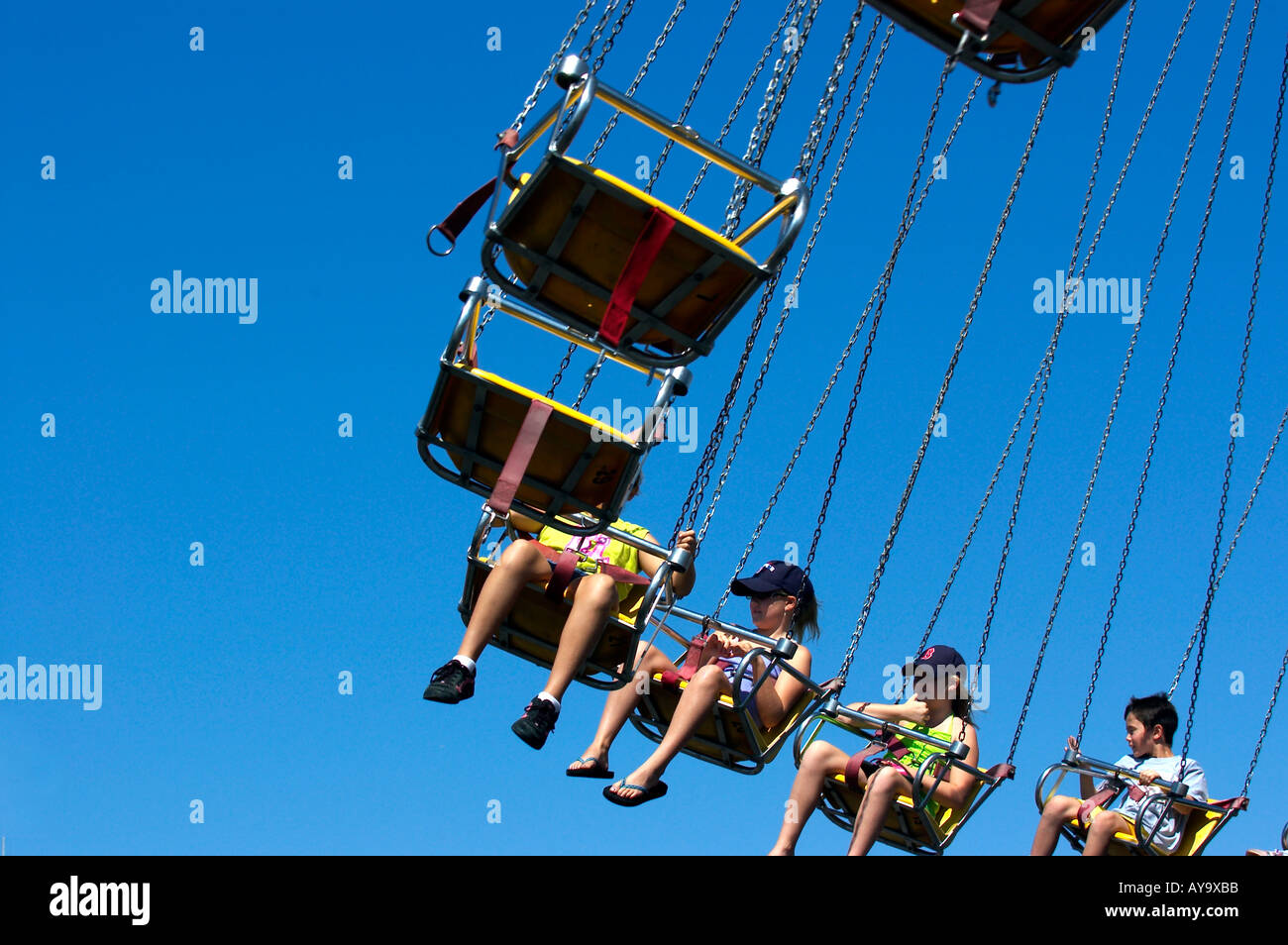 carnival swing ride Stock Photo Alamy