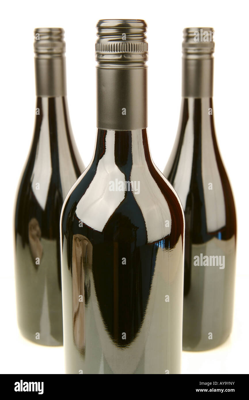 Red Wine Bottles Stock Photo Alamy